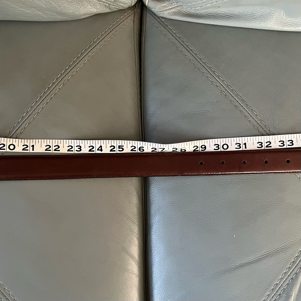 Vintage FOSSIL Genuine Leather BROWN Belt W/ Silver BUCKLE Medium (M) 29-33” - Picture 11 of 17